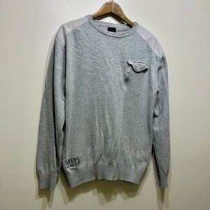 Jack & Jones Edward Knit Long Sleeve Crewneck Comfy Sweater Shirt Top Grey